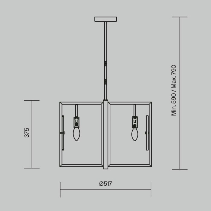 Подвесная люстра Maytoni Marmo MOD099PL-06G