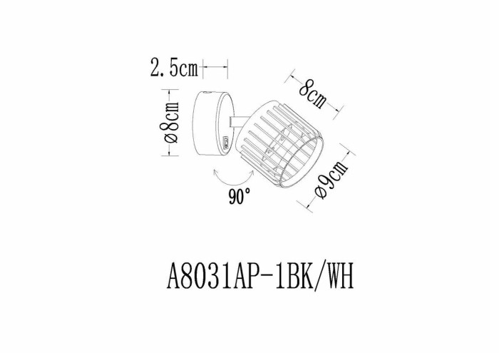 Спот Arte Lamp Atria A8031AP-1BK
