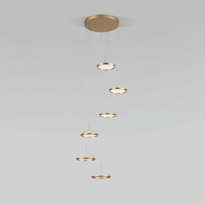 Подвесная светодиодная люстра Eurosvet Crespella 90034/6 золото