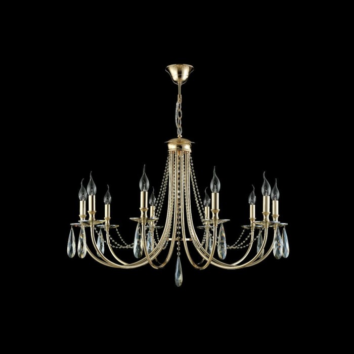 Подвесная люстра Crystal Lux Victoria SP10 Gold/Amber