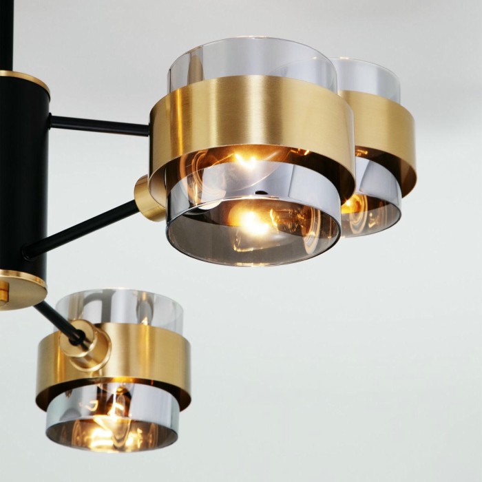 Потолочная люстра Eurosvet Arcada 70127/6 черный/дымчатый