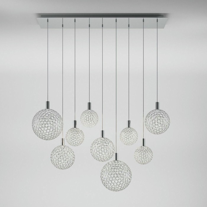 Подвесной светодиодный светильник Eurosvet Gemini 90353/9 хром