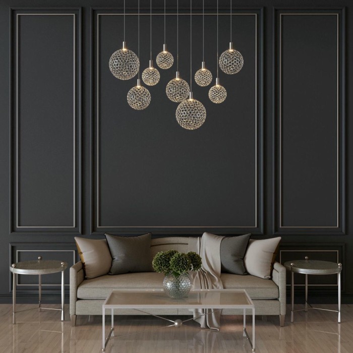 Подвесной светодиодный светильник Eurosvet Gemini 90353/9 хром