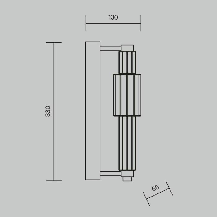 Настенный светильник Maytoni Verticale MOD308WL-L9CH3K