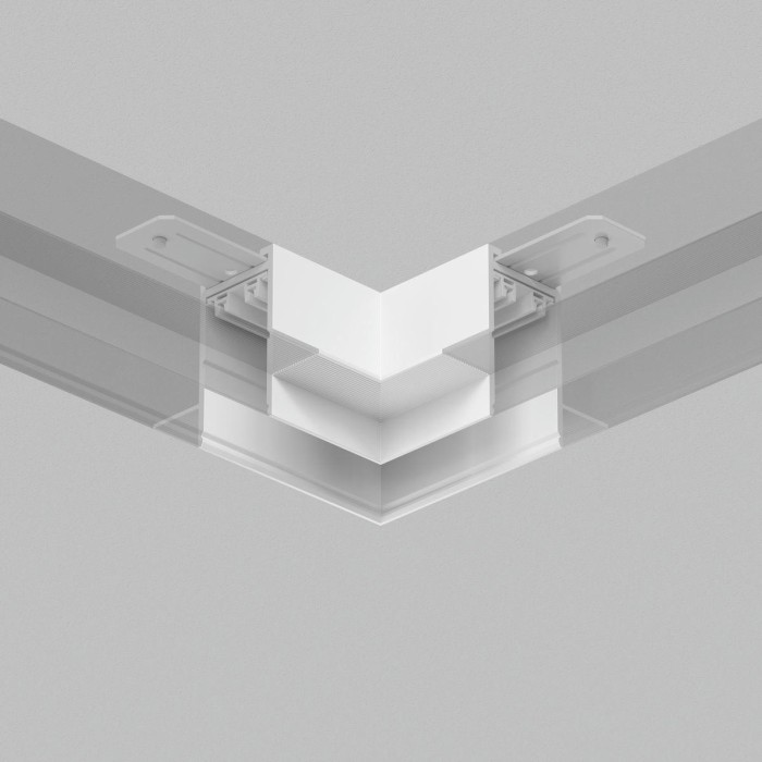 Коннектор L-образный потолок-потолок Denkirs Smart Hide TR2112-WH