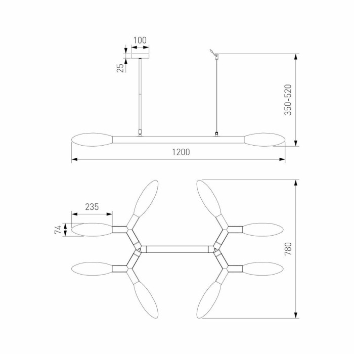 Потолочная люстра Eurosvet Covalent 30180 черный