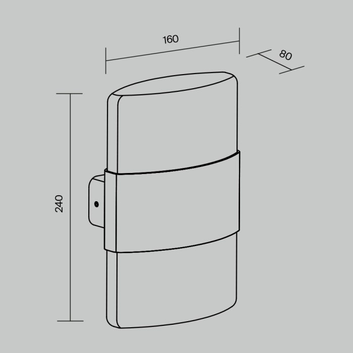 Уличный настенный светодиодный светильник Maytoni Rom O442WL-L12GF3K