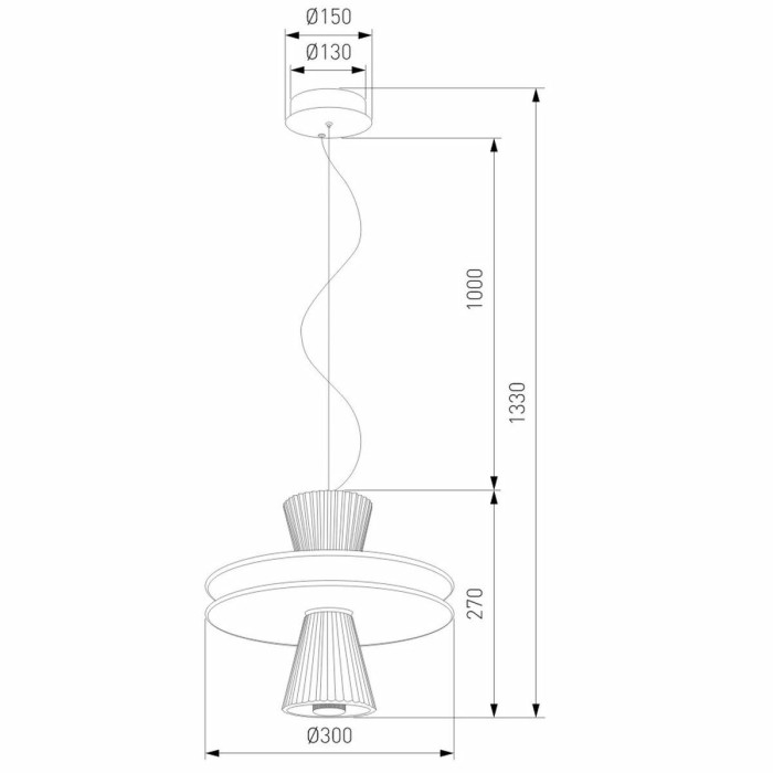 Подвесной светодиодный светильник Eurosvet Kontur 40028/1 LED белый