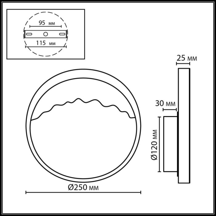 Настенный светильник ODEON LIGHT ECODESIGN VALLEY 6625/9WL