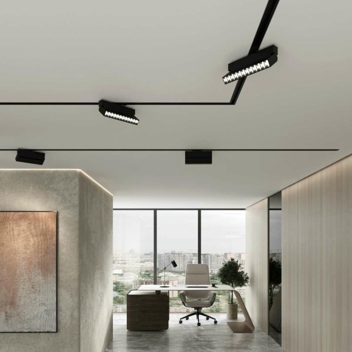 Алюминиевый профиль для монтажа в натяжной потолок однофазного шинопровода черный (2м) Elektrostandard a070478