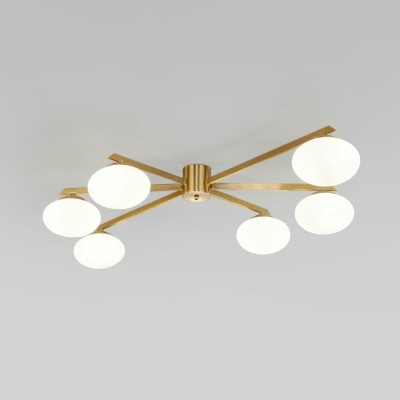 Потолочная люстра Eurosvet Opaline 70220/6 латунь Smart