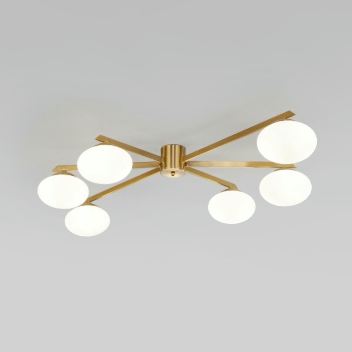 Потолочная люстра Eurosvet Opaline 70220/6 латунь Smart