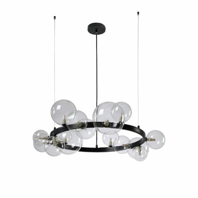 Подвесная люстра Crystal Lux Agata SP15 V2 Black/Transparente