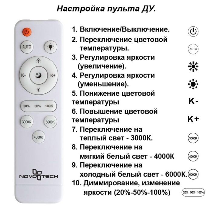 Потолочная светодиодная люстра Novotech Calm 358932
