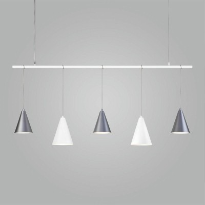 Подвесной светильник Eurosvet Castle 50088/5 белый/серебро