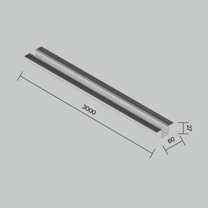 Профиль для уличной трековой системы Maytoni Outdoor O-TR002BF-P-B3M