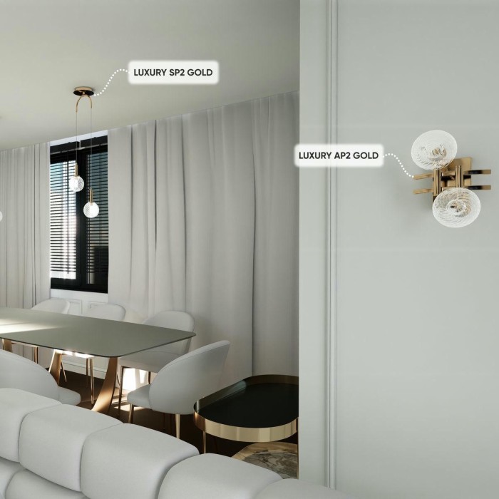 Бра Crystal Lux Luxury AP2 Gold