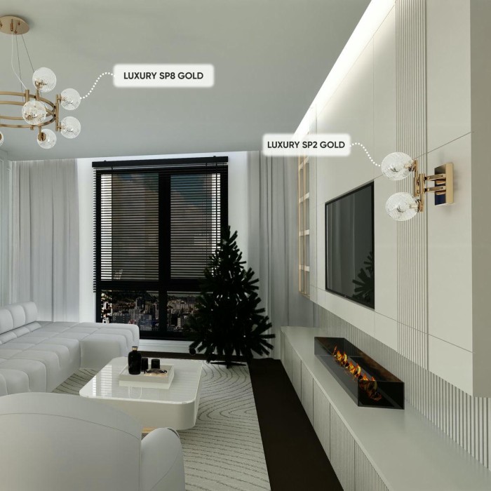 Бра Crystal Lux Luxury AP2 Gold