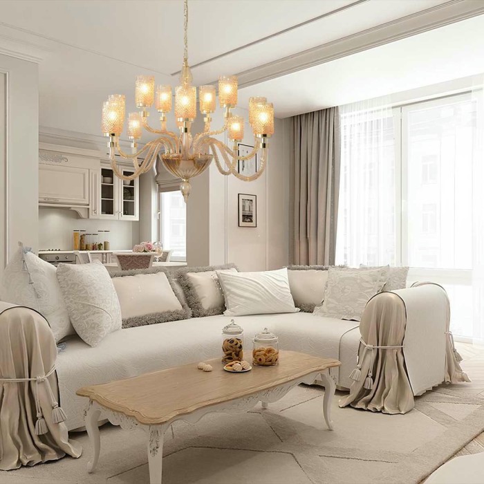 Подвесная люстра Crystal Lux SILVESTRO SP12 AMBER