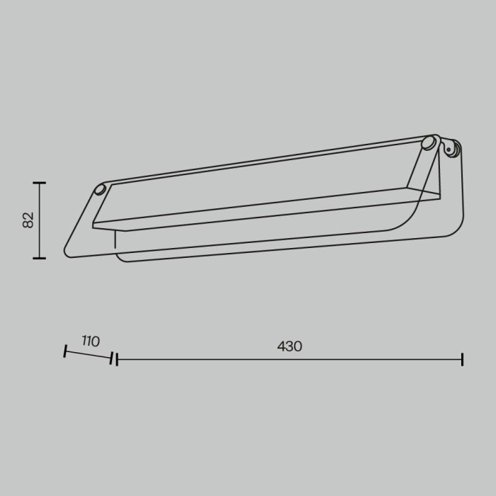 Настенный светодиодный светильник Maytoni Flat MOD296WL-L10BS3K