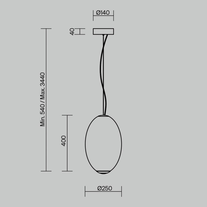 Подвесной светильник Maytoni MOD397PL-L19CH3K