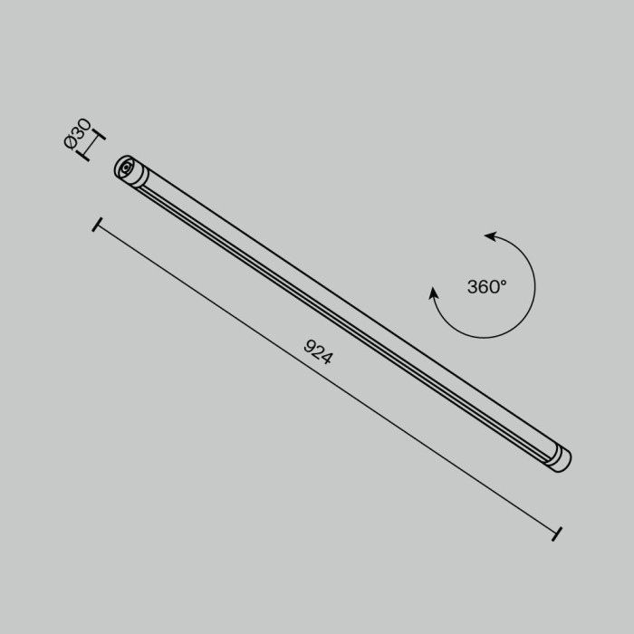 Шинопровод накладной/подвесной Maytoni Technical CA012-TRX-900-B