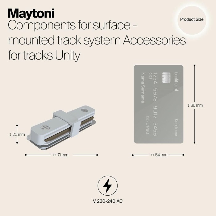 Коннектор прямой Maytoni Track TRA001C-11W