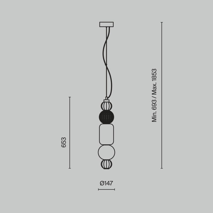 Подвесной светильник Maytoni Collar P069PL-L35G3K