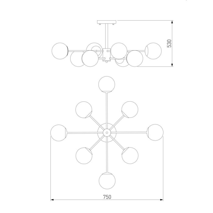 Потолочная люстра Eurosvet Ascot 30166/8 хром
