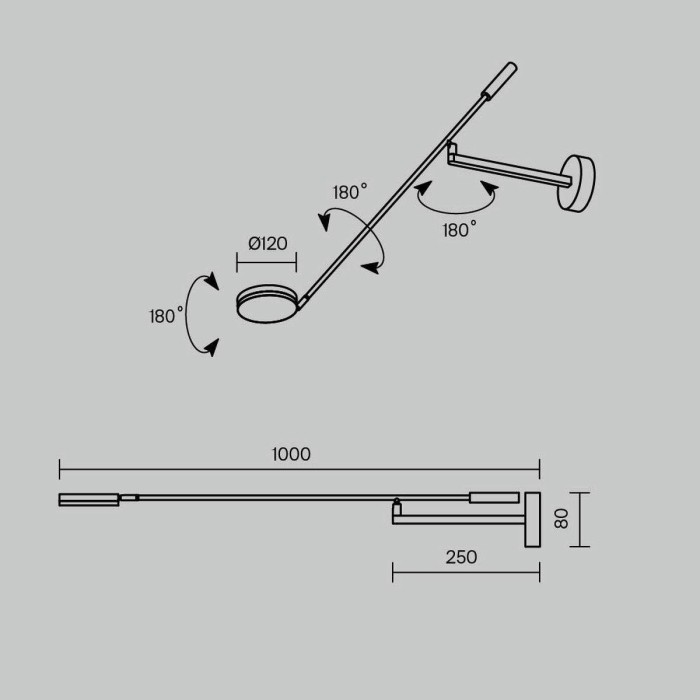 Настенный светодиодный светильник Maytoni Fad MOD070WL-L6B3K