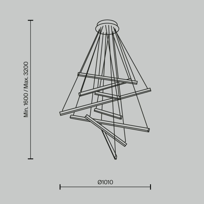 Подвесной светодиодный светильник Maytoni Line MOD016PL-L96GK