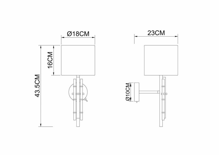 Бра Arte Lamp Taygeta A4097AP-1CC