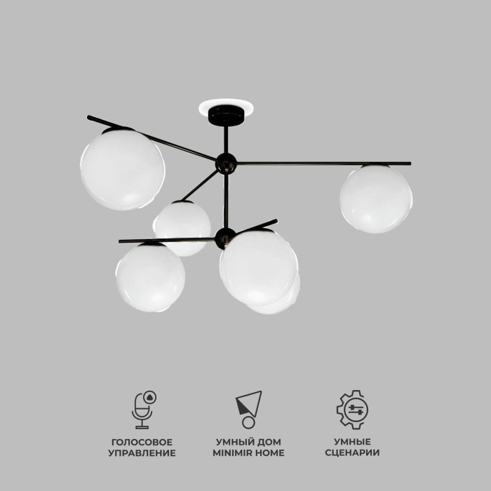 Потолочная люстра Eurosvet Marbella 60147/6 черный Smart