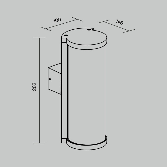 Уличный настенный светильник Maytoni Conf O451WL-01GF