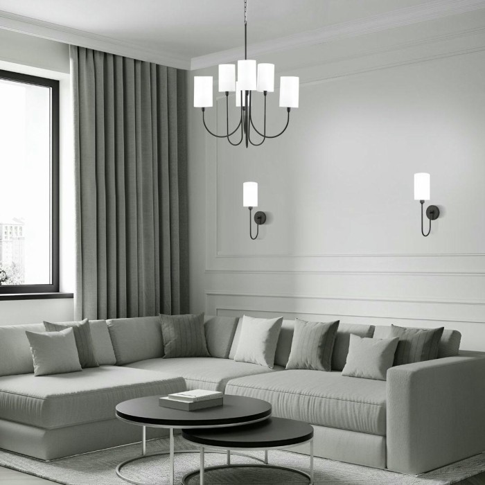 Подвесная люстра Eurosvet Abbey 60164/6 черный Smart