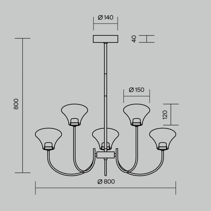 Подвесной светильник Maytoni MOD402PL-L30BS3K