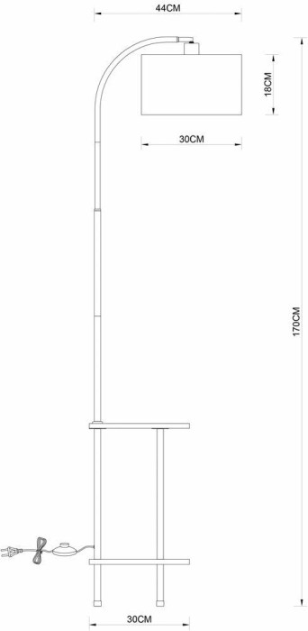 Торшер Arte Lamp Combo A4055PN-1BK