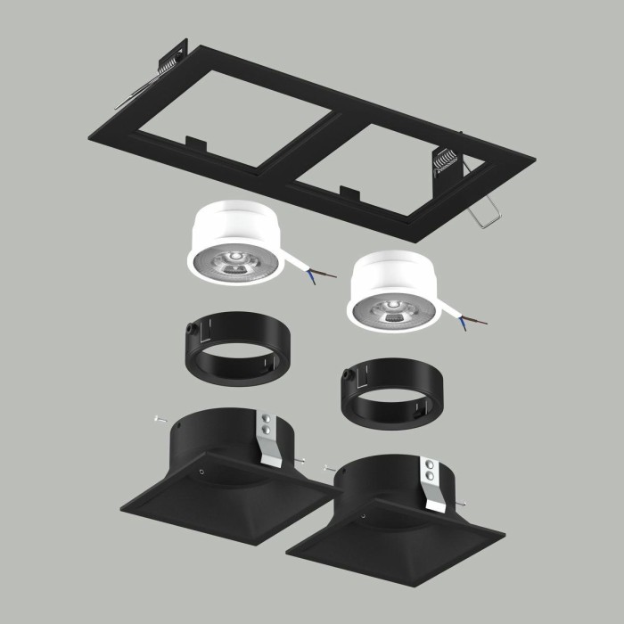 Комплект со светильником Lightstar Domino Quadro (214527+214507+214507+214007+214007) D5270707BMOD
