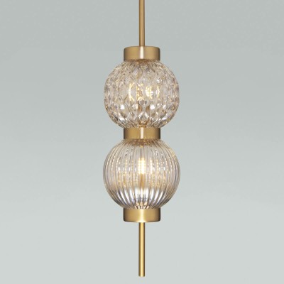 Подвесной светильник Eurosvet Plaza 50186/2 латунь