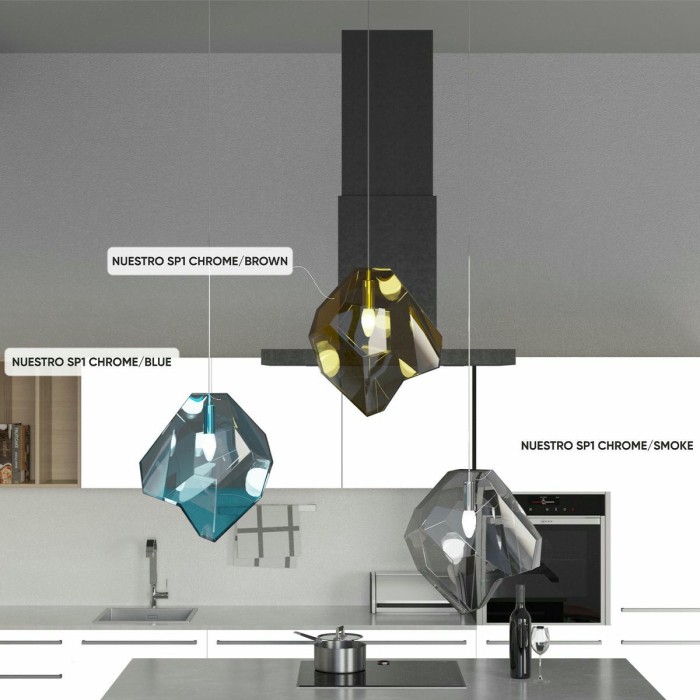 Подвесной светильник Crystal Lux NUESTRO SP1 CHROME/SMOKE