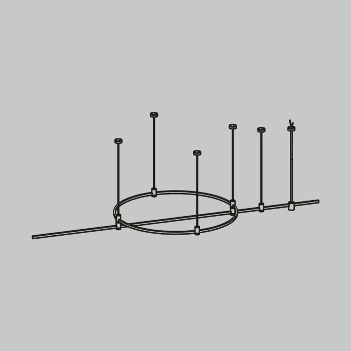 Основание на тросовых подвесах Hang для трековых светильников Maytoni Technical Flarity TFC-Flar-H05-B