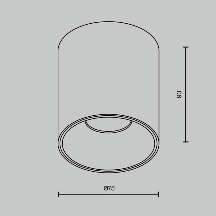 Потолочный светодиодный светильник Maytoni Technical Alfa Led C064CL-12W3K-RD-B