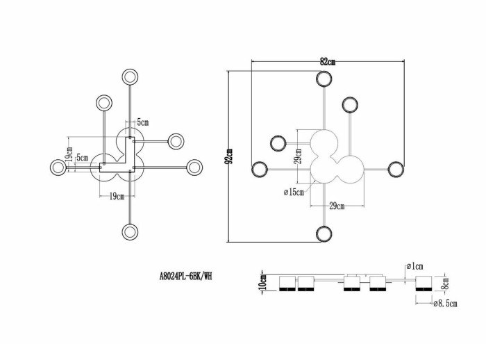 Потолочная люстра Arte Lamp Legacy A8024PL-6WH