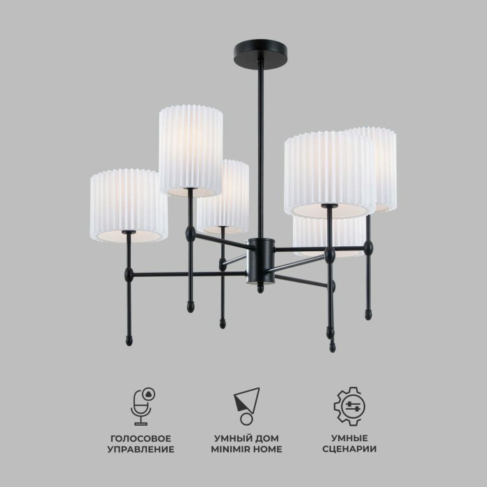 Подвесная люстра Eurosvet Notturno 60162/6 черный Smart