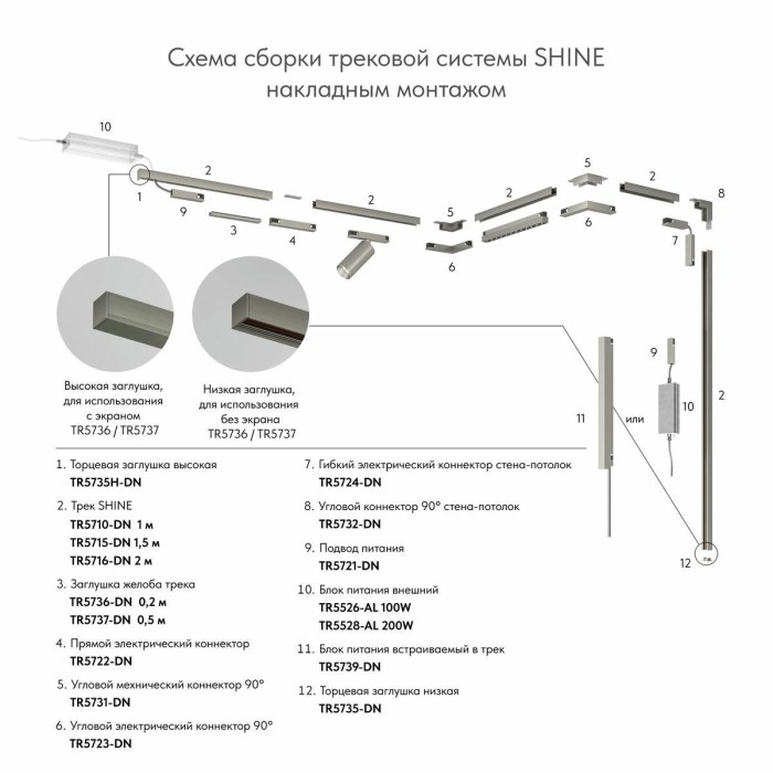 Шинопровод Denkirs Shine Base TR5710-DN