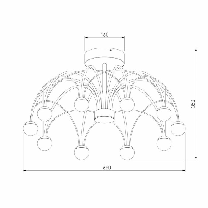 Потолочная светодиодная люстра Eurosvet Ragno 90031/10 LED золото
