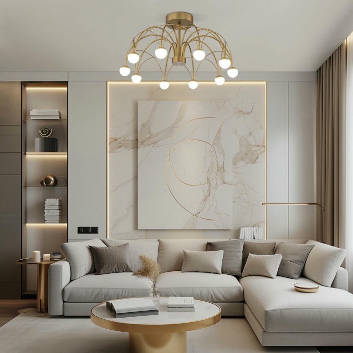 Потолочная светодиодная люстра Eurosvet Ragno 90031/10 LED золото