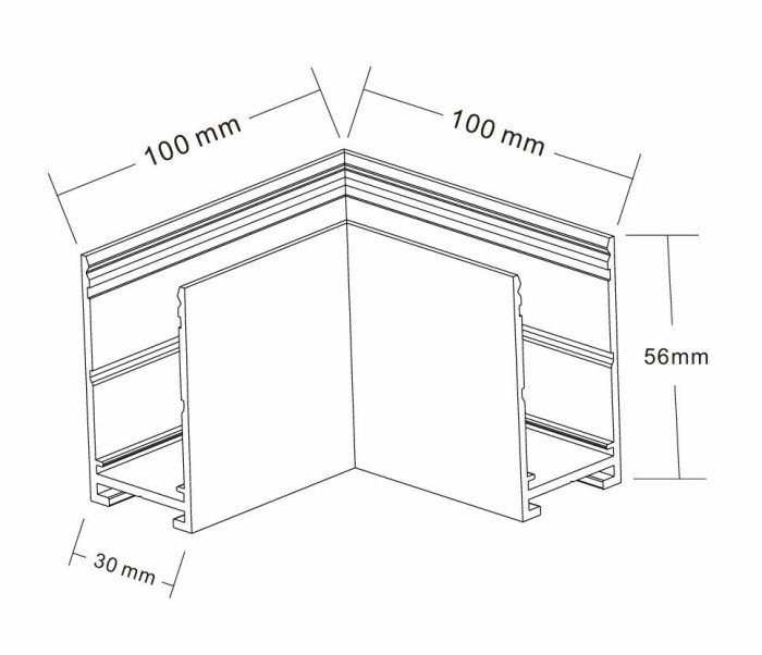 Соединитель для накладного шинопровода угловой Crystal Lux CLT 0.215 04 BL