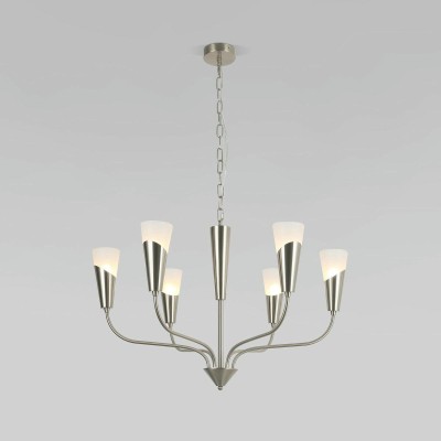 Подвесная люстра Eurosvet Rhyton 60167/6 никель