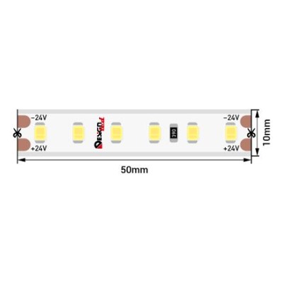 Светодиодная влагозащищенная лента DesignLed 14,4W/m 120120Led/m 2835SMD теплый белый 5M DSG2120-24-WW-65 007784